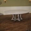 Jupe table with white pigmented oak finish, whitewash white - Image 3