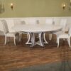 Jupe table with white pigmented oak finish, whitewash white - Image 2