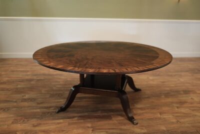 72-inch round mahogany dining table