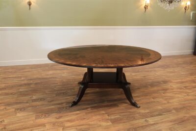72-inch round mahogany dining table