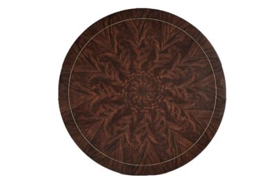 Dark mahogany, walnut finished flame mahogany lazy susan an AP Exclusive by AntiquePurveyor