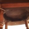 84 round dining table on classic birdcage pedestal and custom brass feet, extra large one-piece round table - Image 29