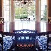 84 inch round mahogany dining table shown in Connecticut estate
