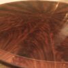 84 round dining table on classic birdcage pedestal and custom brass feet, extra large one-piece round table - Image 19