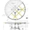 This picture shows how the table is constructed inside, notice the yellow highlighted frame.