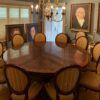 84-inch Round Mahogany Dining Table