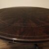 Dark walnut finished crotch mahogany dining table