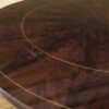 Large round expandable mahogany dining table with matching leaf storage cabinet in our extra dark finish. - Image 15