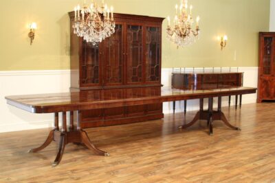 New American made 8 to 16 foot mahogany dining table