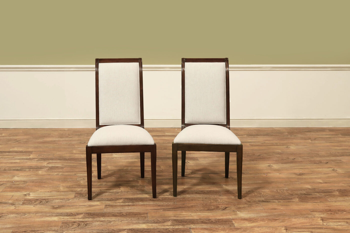 Transitional Dark Brown Mahogany Chairs with Crypton Fabric - Image 7