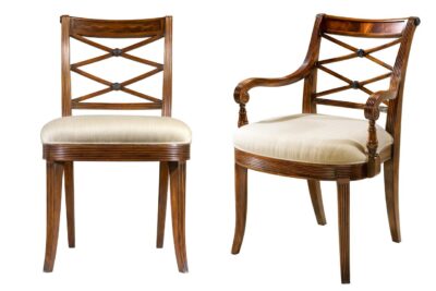 Fine English Cross-Back Dining Chairs