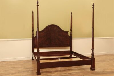 Four-Poster King Bed, Mahogany King-Size Pineapple Poster Bed With Adjustable Box Spring Height an AP Exclusive by AntiquePurveyor