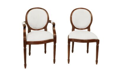 French style Louis XVI Round back dining room chairs