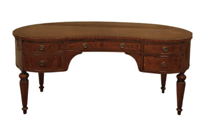 Kidney Shape Desk, Mahogany Writing Desk