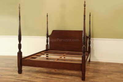 High-end mahogany poster bed, king size and queen size bedframes available.