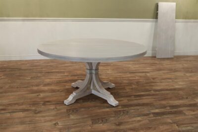 60-inch Round Pedestal Table with 20-inch Leaf Seats 6 to 8 People