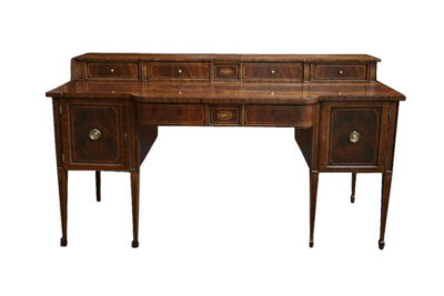 Mahogany hunt board or deep sideboard with double top gallery