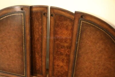 Optional burly walnut and leather poker table covering system for the MZ GT 91 46.