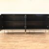 Black mirror side cabinet with gold hand-painted migrating geese - Image 8