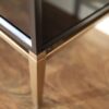 Black mirror side cabinet with gold hand-painted migrating geese - Image 7