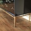 Black mirror side cabinet with gold hand-painted migrating geese - Image 3