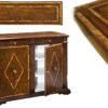 Casual solid walnut side cabinet, breakfront, credenza