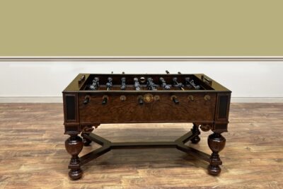 Walnut Foosball Game Table By Maitland Smith Furniture It Has Lion And Monkey Players 1729222