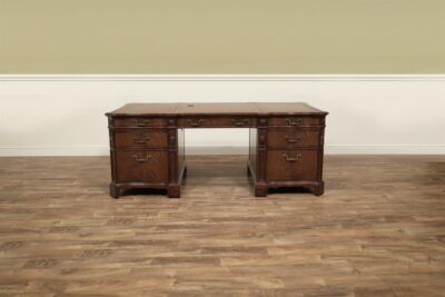 High-end office furniture, leather top executive desk by Jonathan Charles Fine Furniture