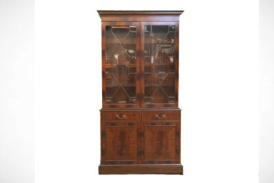 High end two door mahogany dining room china cabinet