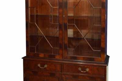 High end two door mahogany dining room china cabinet
