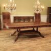 Expansive mahogany dining tables seats 8 12 with two self storing leaves - Image 18