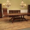 Expansive mahogany dining tables seats 8 12 with two self storing leaves - Image 17