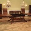 Expansive mahogany dining tables seats 8 12 with two self storing leaves - Image 19