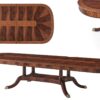 Dining Table Seats 8-12, Finely Inlaid Designer-Grade Antique Reproduciton