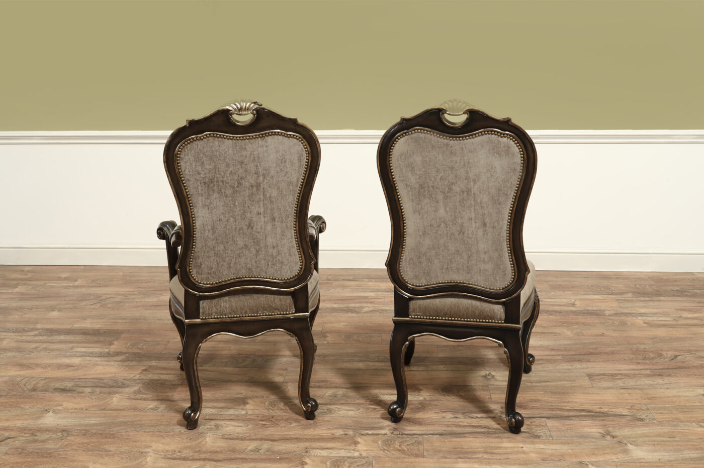 Louis XV Style Upholstered Dining Room Chairs, 45 Inches Tall Back - Image 10