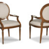 Round Back Dining Chairs with Medium Walnut Finish - Image 5