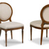 Round Back Dining Chairs with Medium Walnut Finish - Image 4