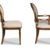 Round Back Dining Chairs with Medium Walnut Finish - Image 3