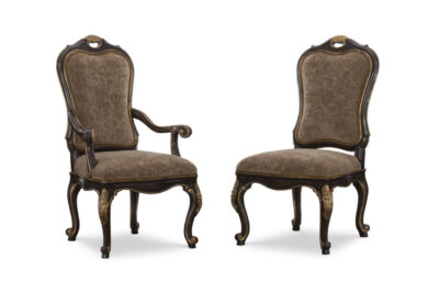 Louis XV Style Upholstered Dining Room Chairs, 45 Inches Tall Back