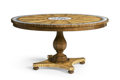 Vermeer Round Pedestal Dining Table by Jonathan Charles