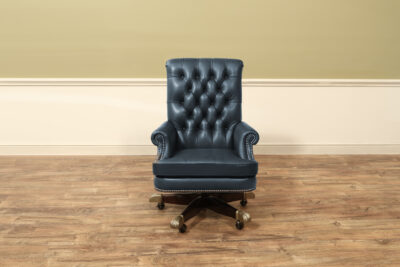 Hancock & Moore Berwind Executive Chair in Mahogany With Gold-Accent Feet