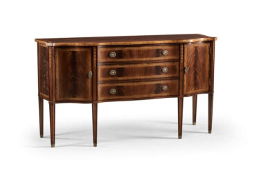 New Satinwood Banded Flame Mahogany Hepplewhite-Style Sideboard
