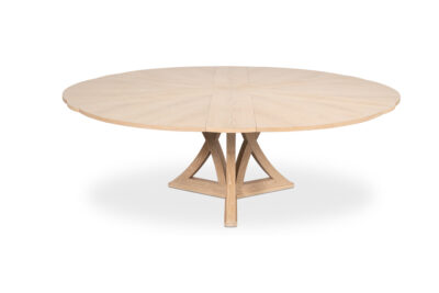 Jupe Table Natural Finished Bleached Oak Table for Seating 6-10 People.