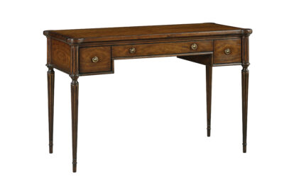 Swirl Mahogany Writing Desk with Spade Legs and a Country Finish