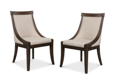 Transitional Hip-Hugger Upholstered Dining Side Chair