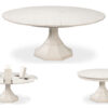 Sarreid Giselle Jupe Table in Working White Finish 54210-WW