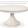 55-70 Modern White Jupe Table on Tulip-Style Pedestal - Image 12