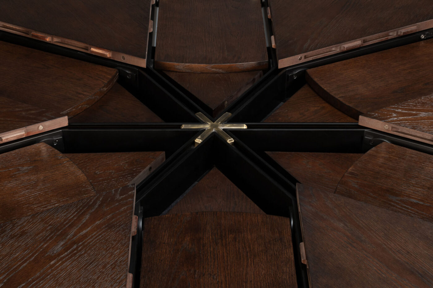 66-86 Jupe Dining Table with Dark Walnut Finish - Image 3