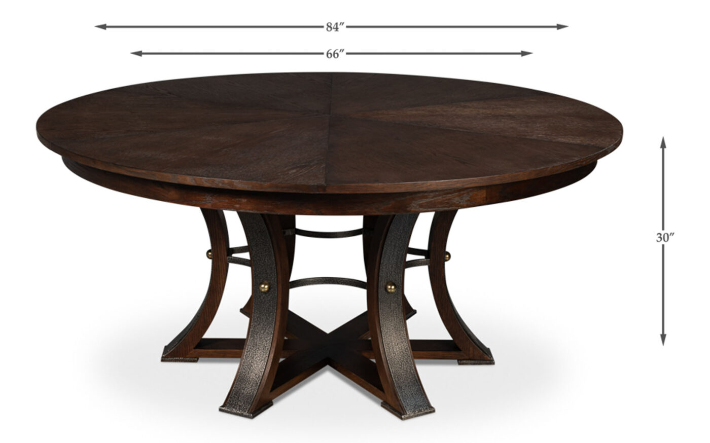 66-86 Jupe Dining Table with Dark Walnut Finish - Image 6