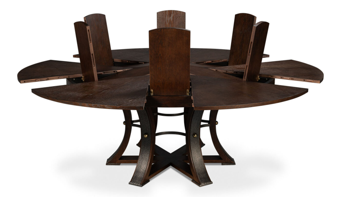 66-86 Jupe Dining Table with Dark Walnut Finish - Image 9